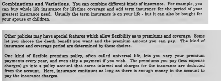 1993 NAIC LIBG UL 2 198x - NAIC Life Insurance Buyer's Guide - Scribe (ACLI) - Universal Life Description
