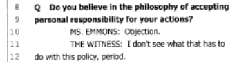 Blumenthal Deposition - Personal Responsibility